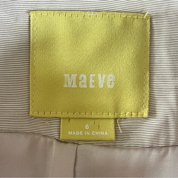 MAEVE Anthropologie Corded Dots Pencil Skirt Size 6 Mustard Gold Circles Lined - Picture 2 of 9